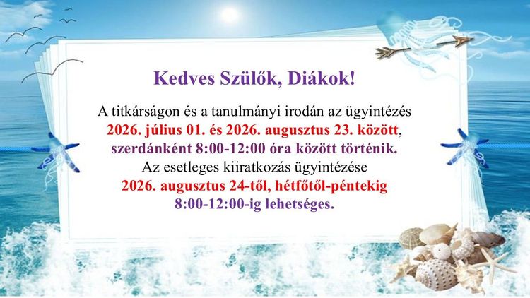 Nyári ügyintézés
