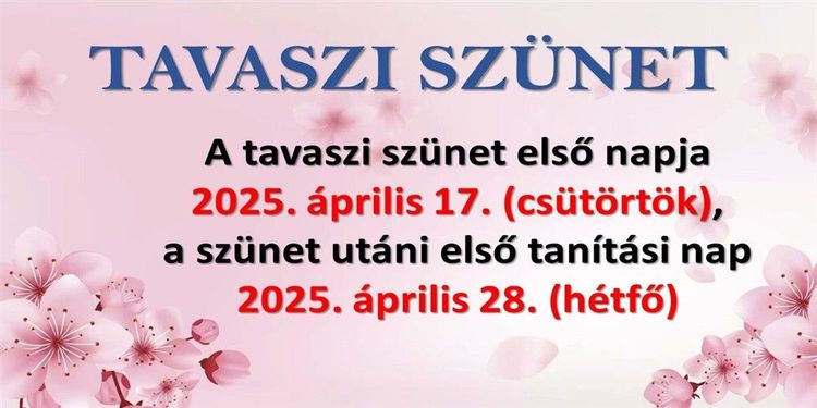 TAVASZI SZÜNET