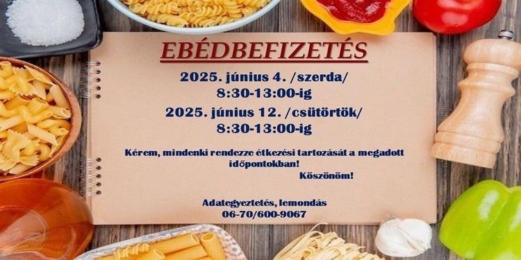 EBÉDBEFIZETÉS