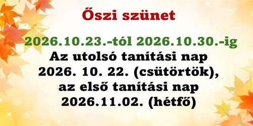Őszi szünet